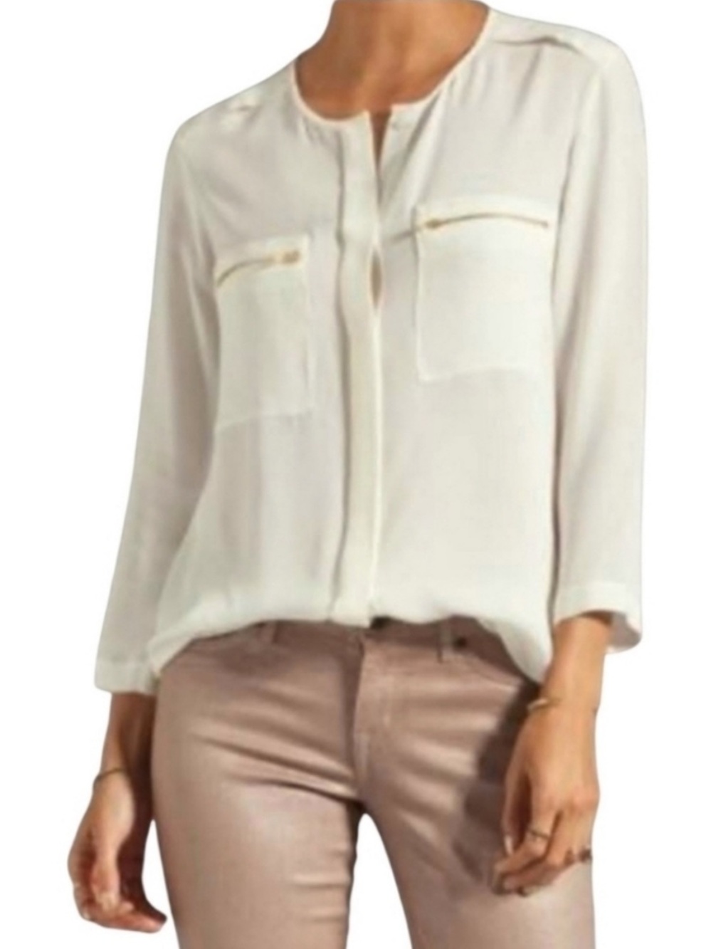 Theory 100% Silk Brundia Blouse